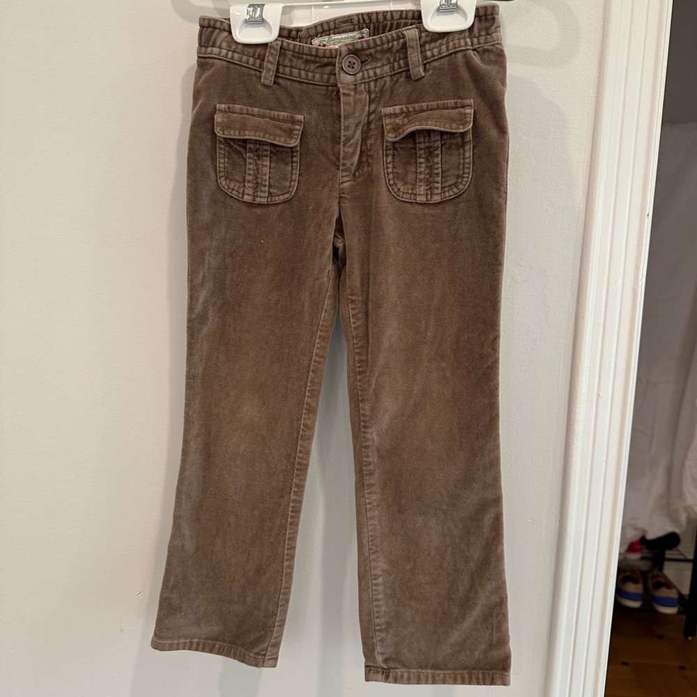 Bonpoint Brown Velvet Kids Pants size 4